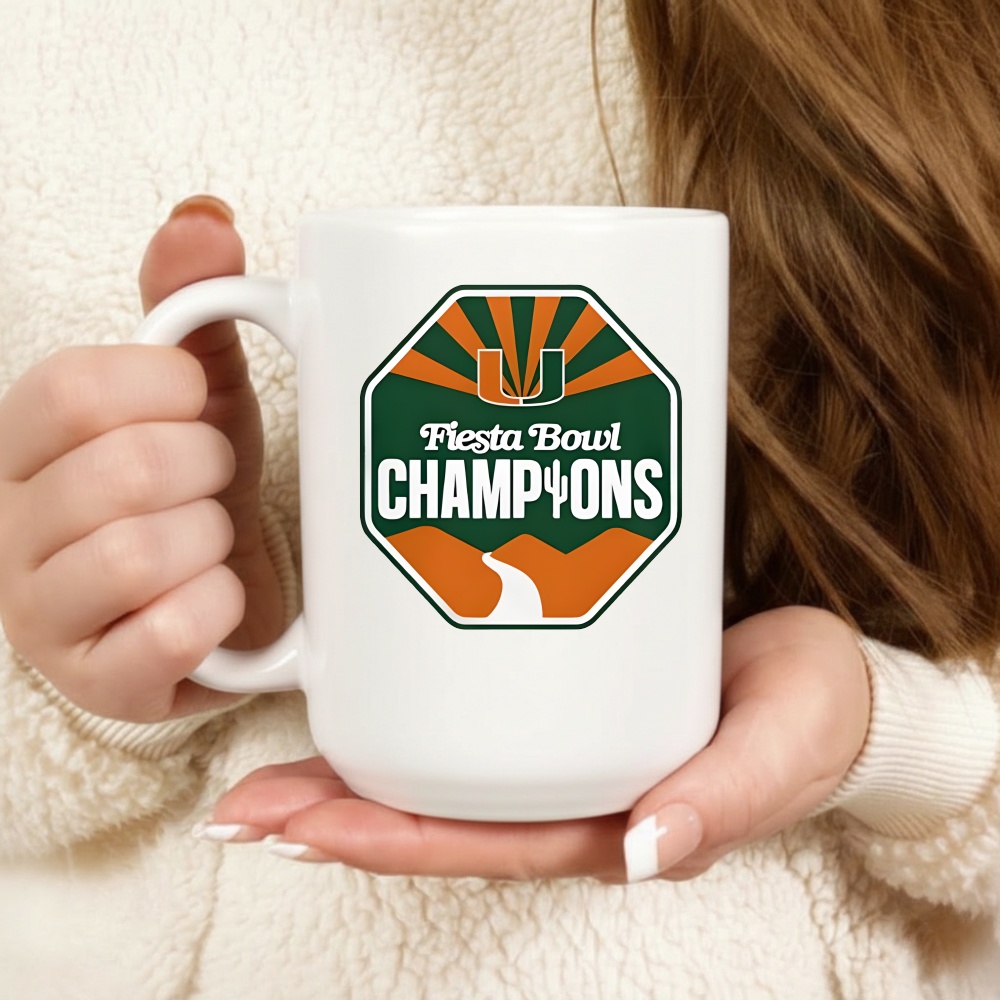 Miami Hurricanes Fiesta Bowl Champions graphic T-shirt