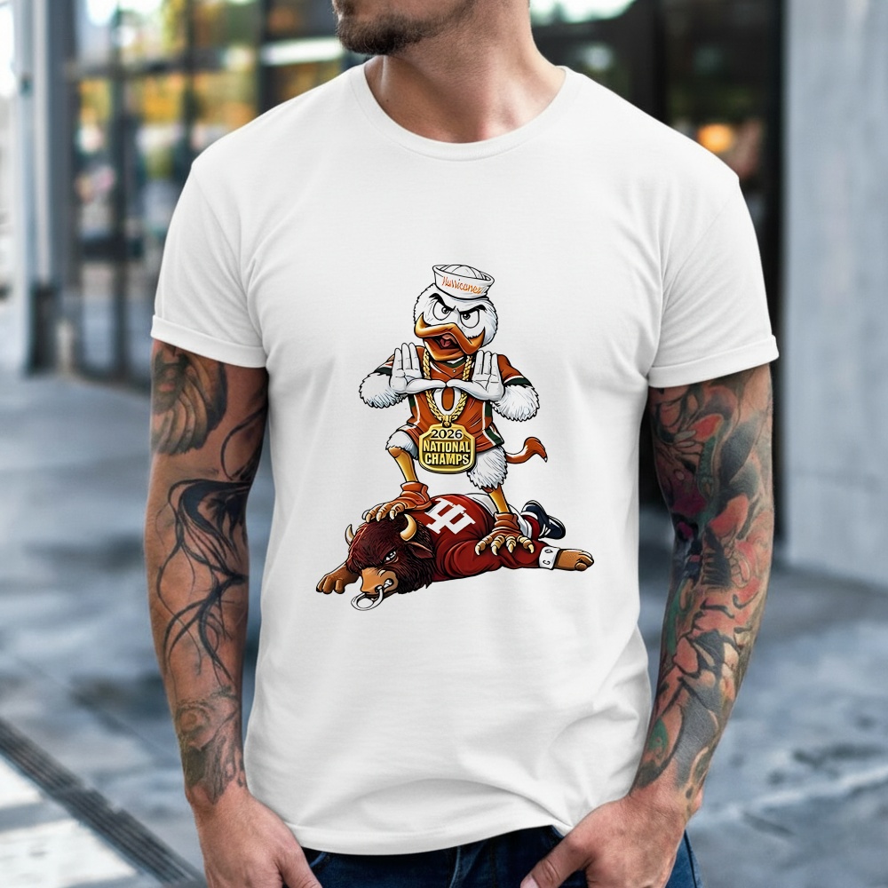Miami Hurricanes vs Indiana Hoosiers National Championship Game Mascots Shirt