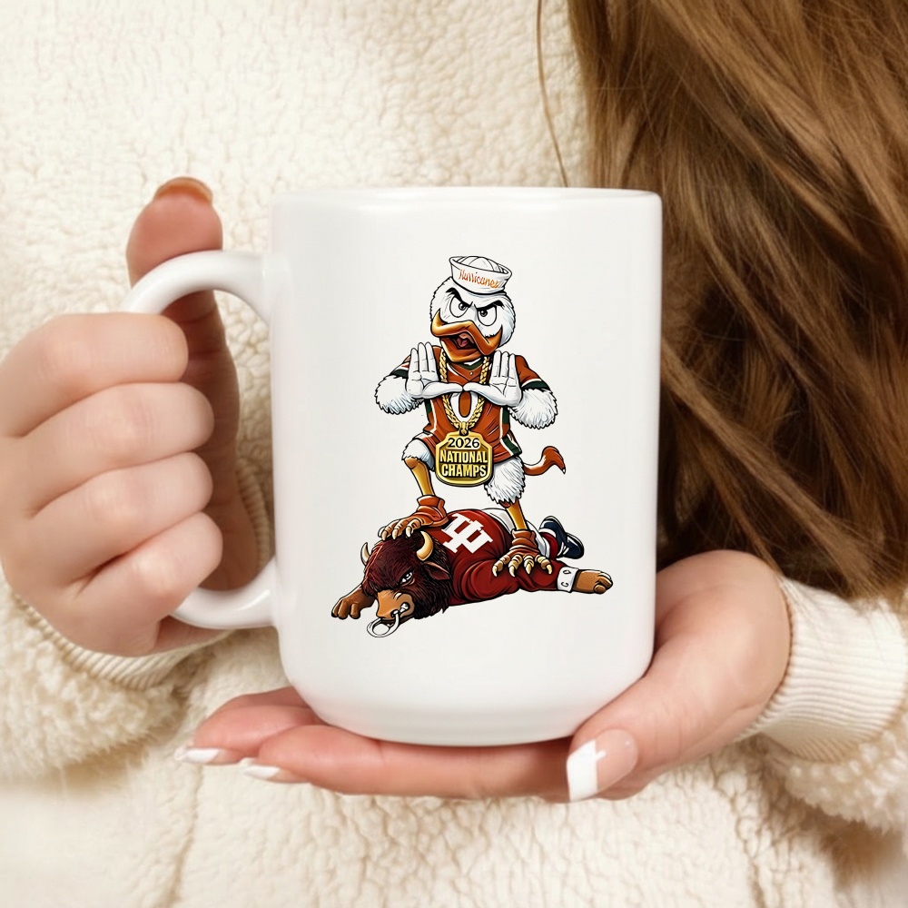 Miami Hurricanes vs Indiana Hoosiers National Championship Game Mascots Shirt