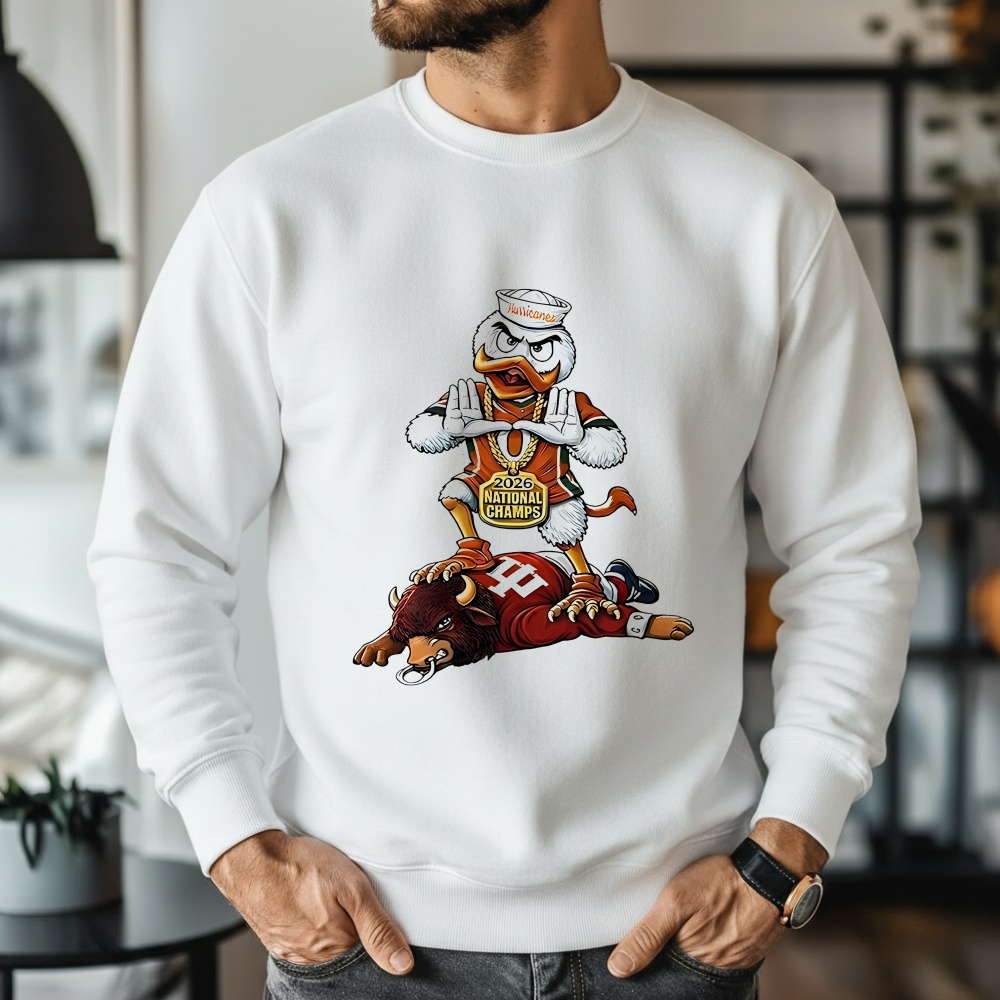Miami Hurricanes vs Indiana Hoosiers National Championship Game Mascots Shirt
