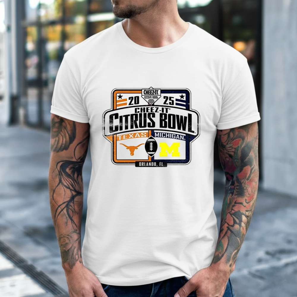 Michigan Wolverines vs. Texas Longhorns 2025 Cheez-It Citrus Bowl shirt