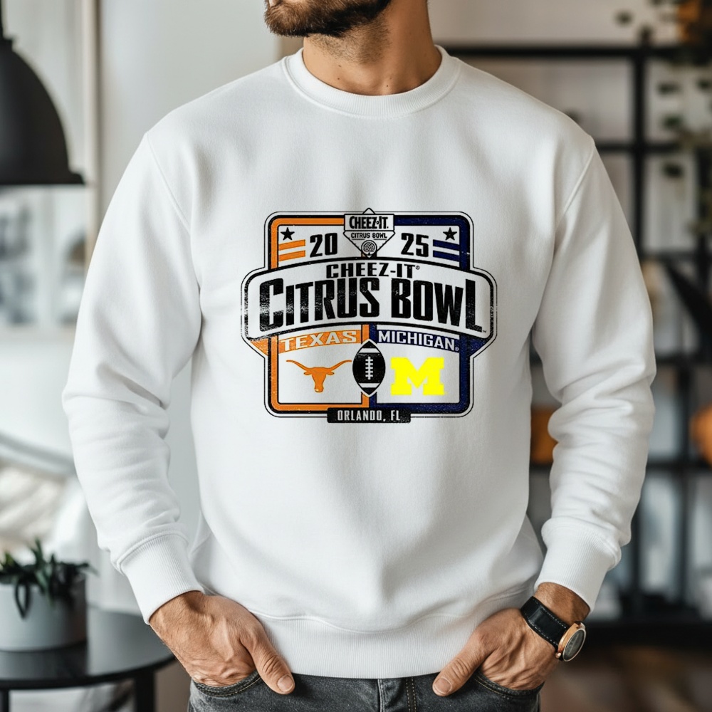 Michigan Wolverines vs. Texas Longhorns 2025 Cheez-It Citrus Bowl shirt