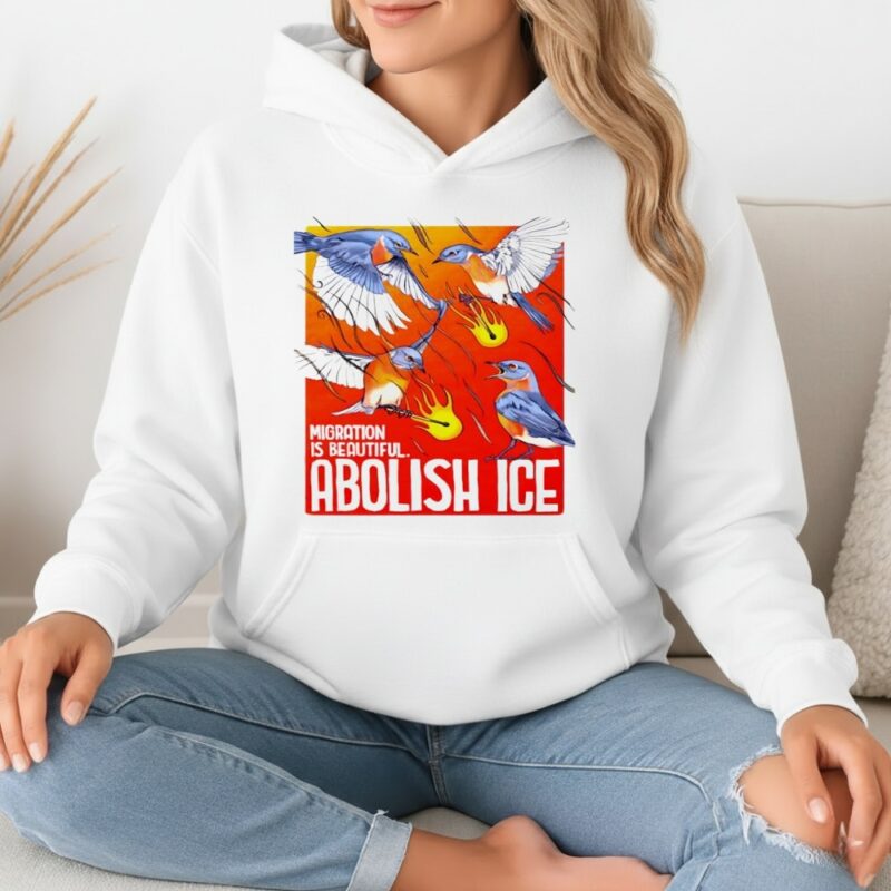 Migration Is Beautiful Abolish ICE Eastern Bluebird_Hoodie