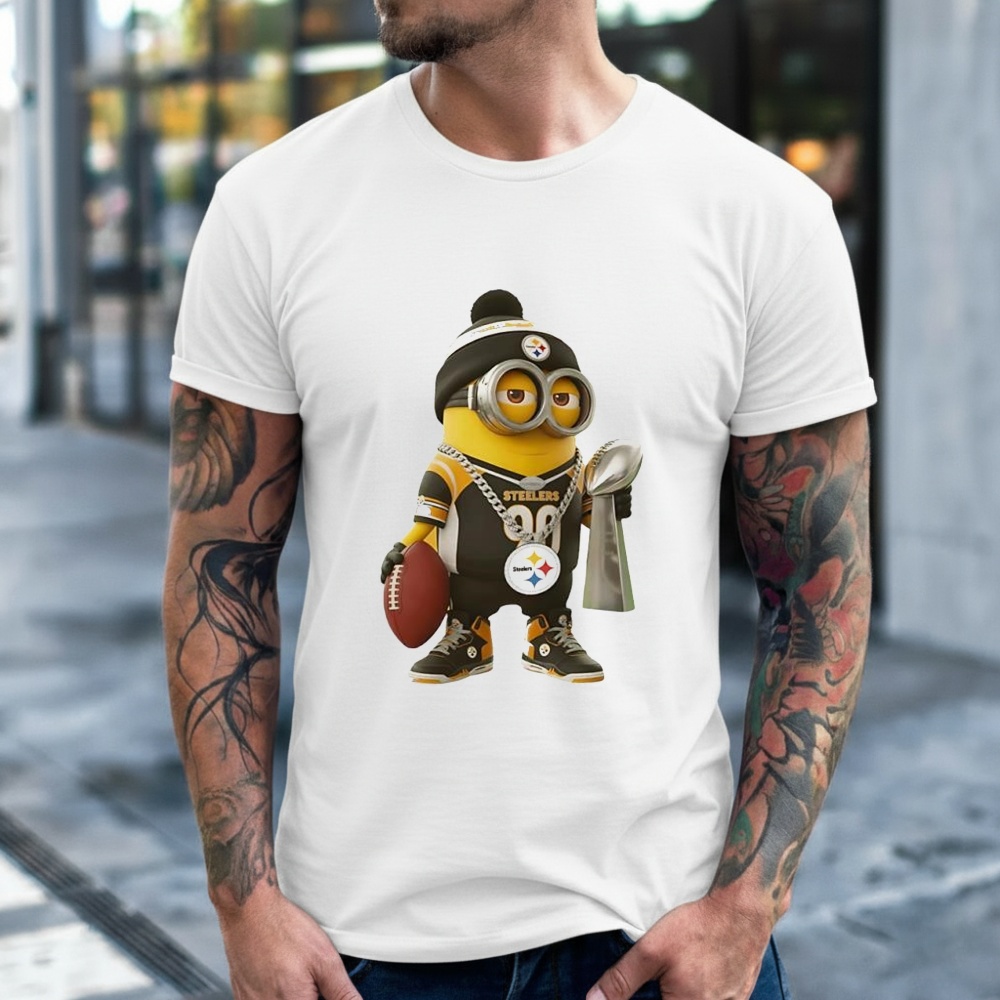 Minion in Pittsburgh Steelers team Vince Lombardi Trophy Super Bowl shirt