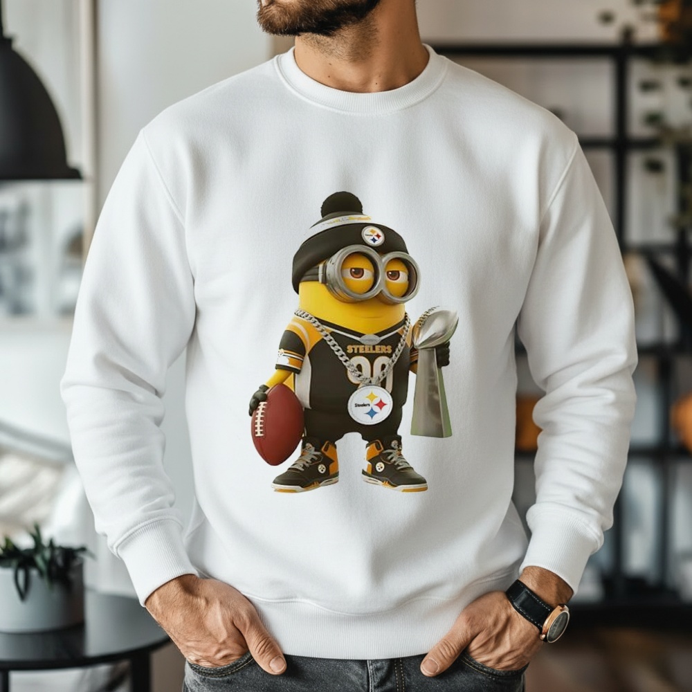 Minion in Pittsburgh Steelers team Vince Lombardi Trophy Super Bowl shirt