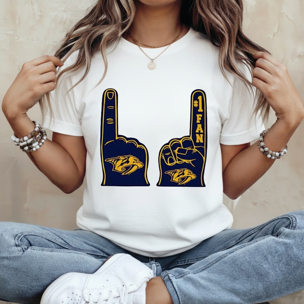 Nashville Predators NHL Foam Finger Number 1 Fan Shirt