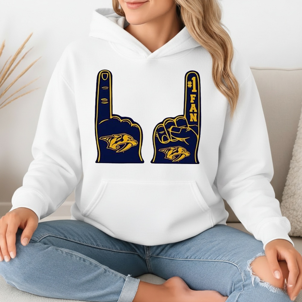 Nashville Predators NHL Foam Finger Number 1 Fan Shirt