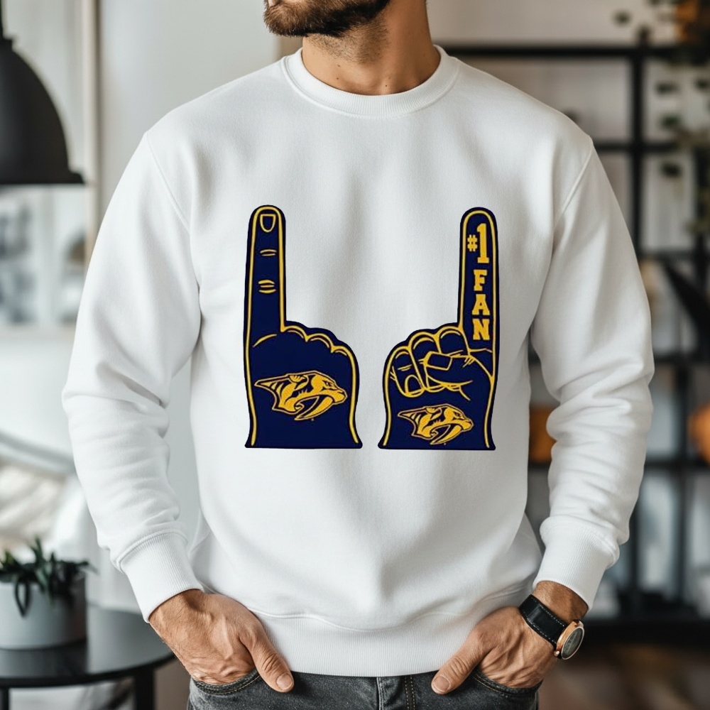 Nashville Predators NHL Foam Finger Number 1 Fan Shirt