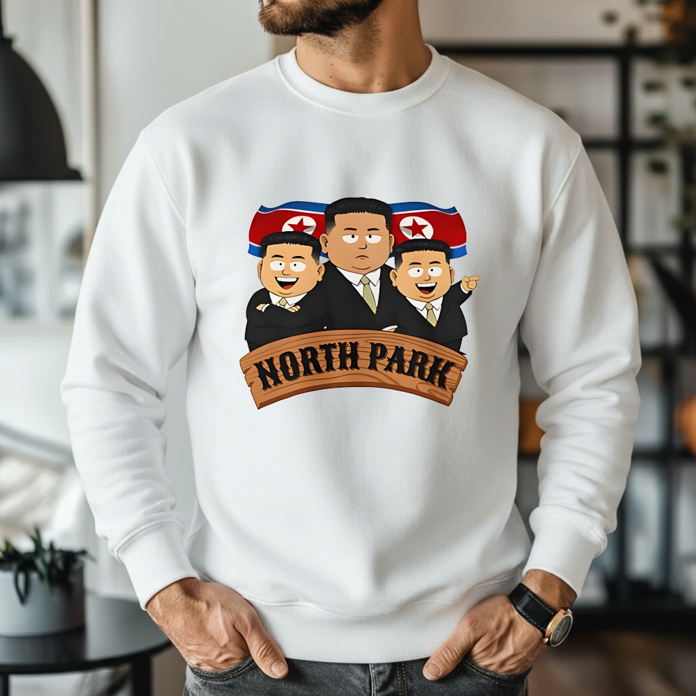 North Park Kim Jong-un caricature flag T-shirt