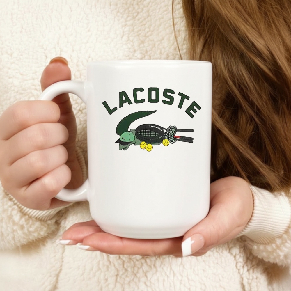 Novak Djokovic Wearing Lacos Logo Parody Shirt