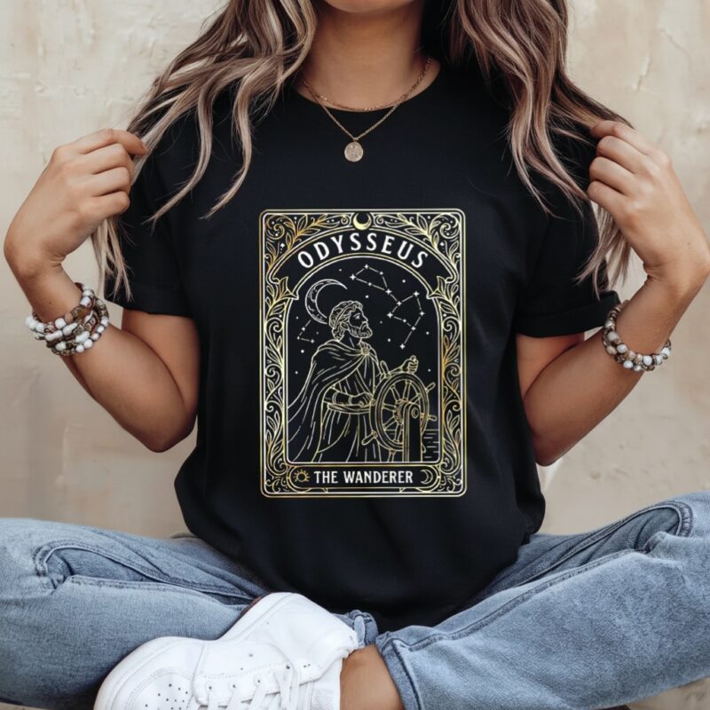 Odyssey the wanderer Tarot card Greek mythology_Ladies T-Shirt