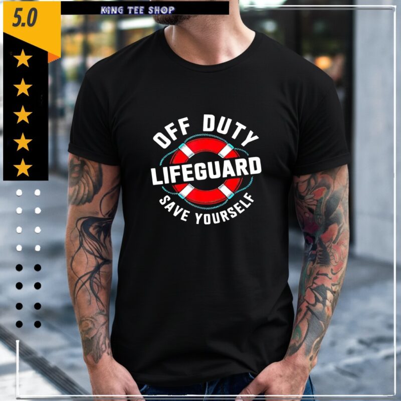 Off Duty Lifeguard Save Yourself graphic_Classic Men's T-Shirt