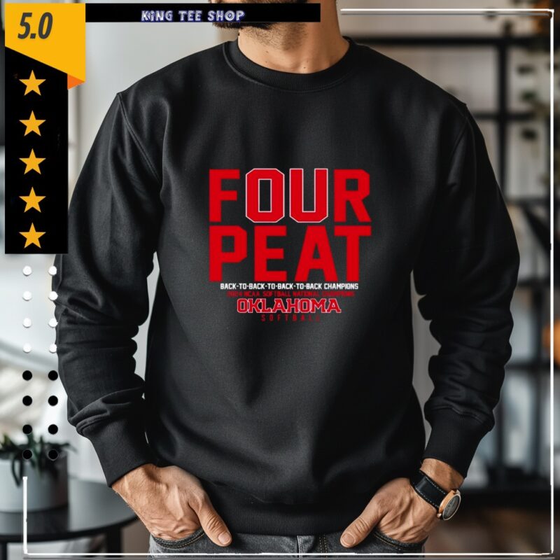 Oklahoma Softball Four-peat_Crewneck Sweatshirt