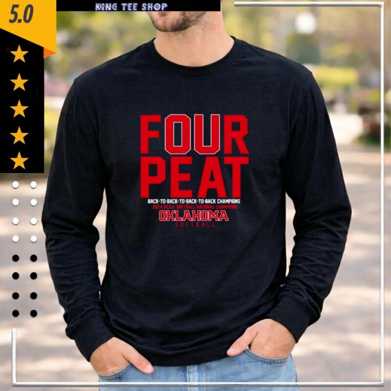 Oklahoma Softball Four-peat_Longsleeve Tee