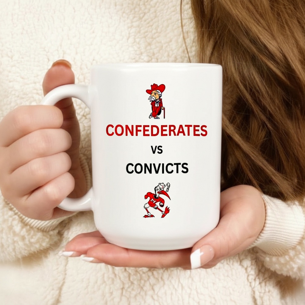 Ole Miss Rebels Confederates Vs Miami Hurricanes Convicts mascot shirt