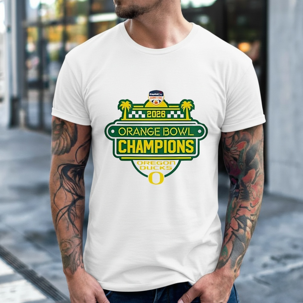 Oregon Ducks Football 2026 Orange Bowl Champions Logo shirt
