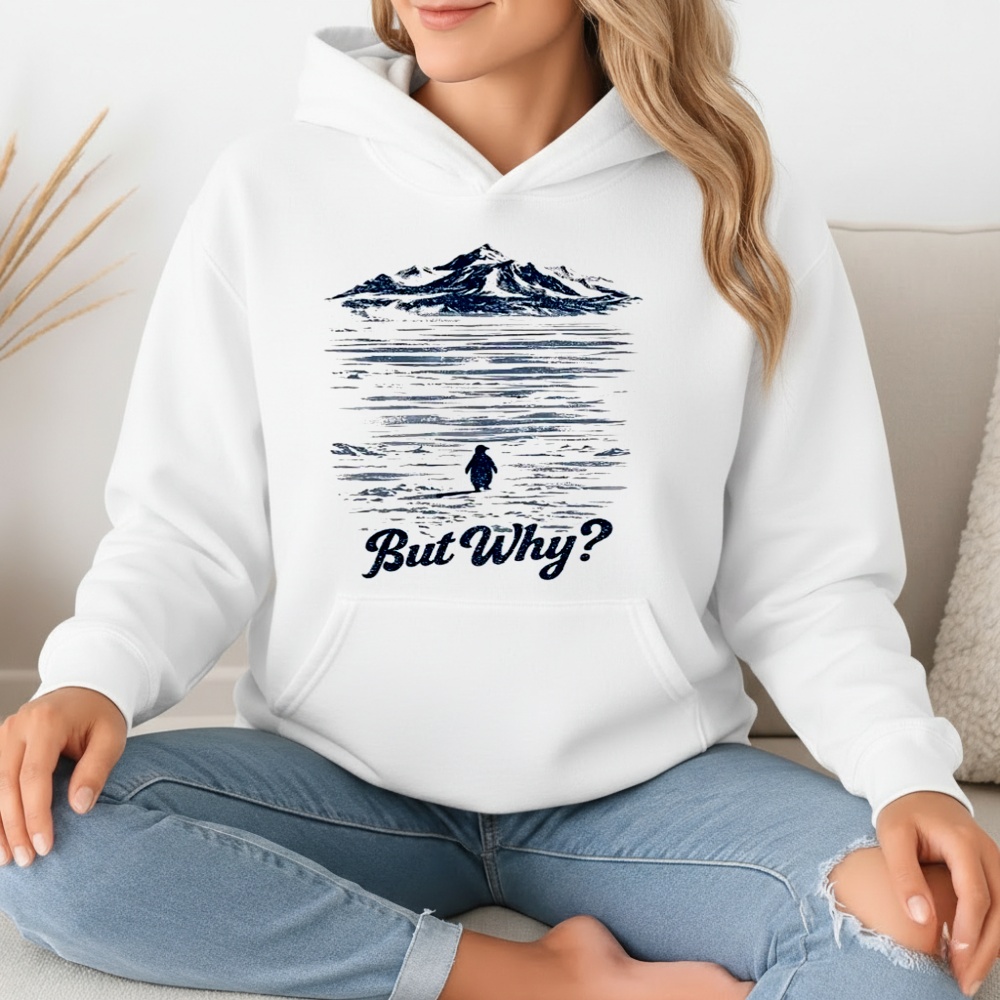 Penguin Mountain “But Why” Meme Greenland Shirt