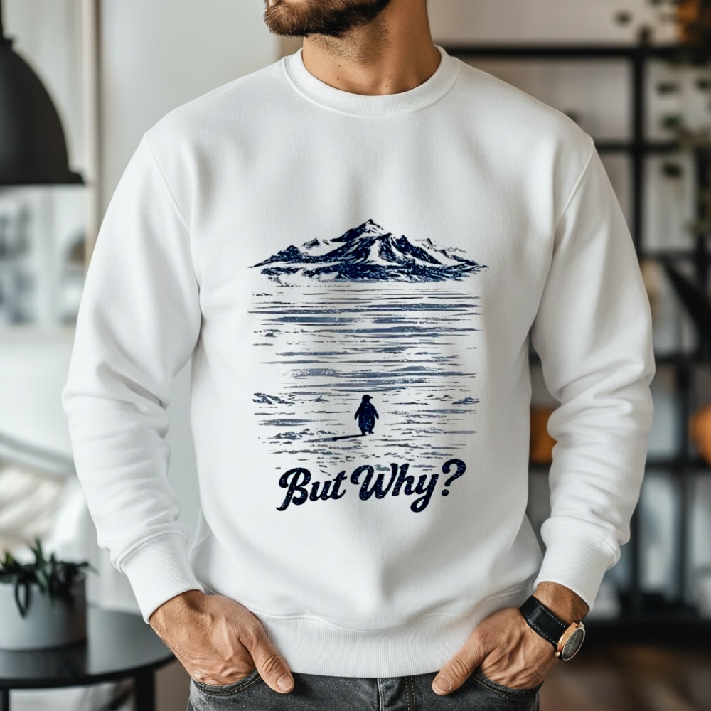 Penguin Mountain “But Why” Meme Greenland Shirt