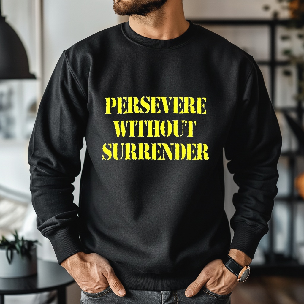 Persevere Without Surrender Letter Shirt