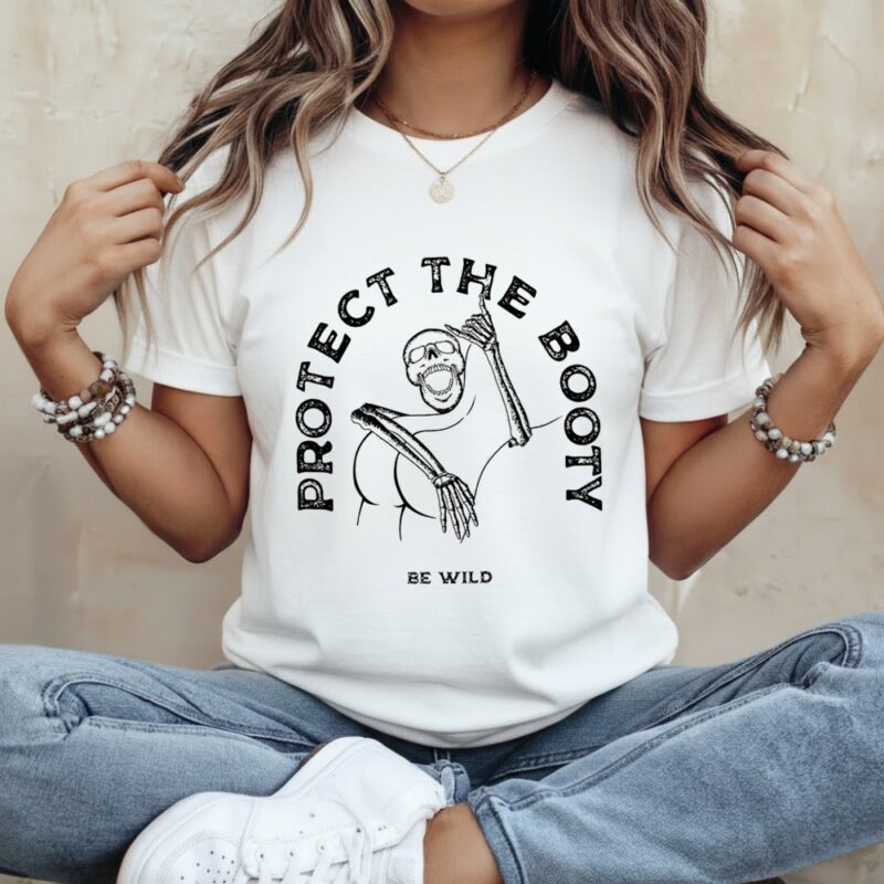 Protect the booty be wild skeleton meme_Classic Women's T-Shirt