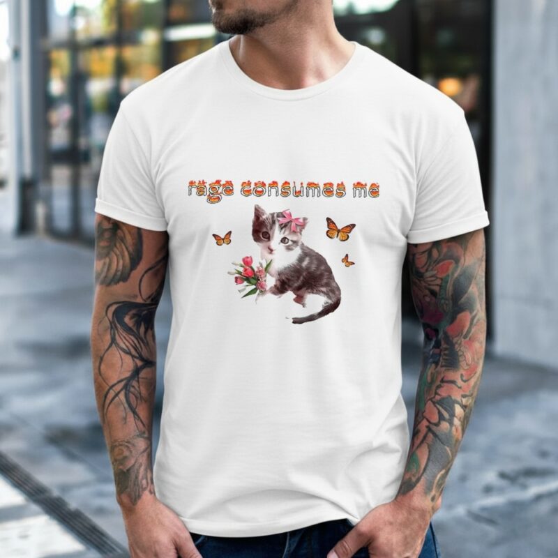 Rage consumes me cat_Classic Men's T-Shirt