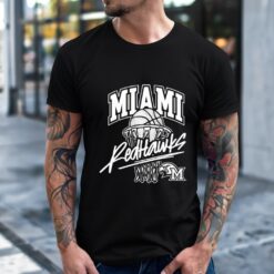 Retro Miami Redhawks Basketball Design Shirt