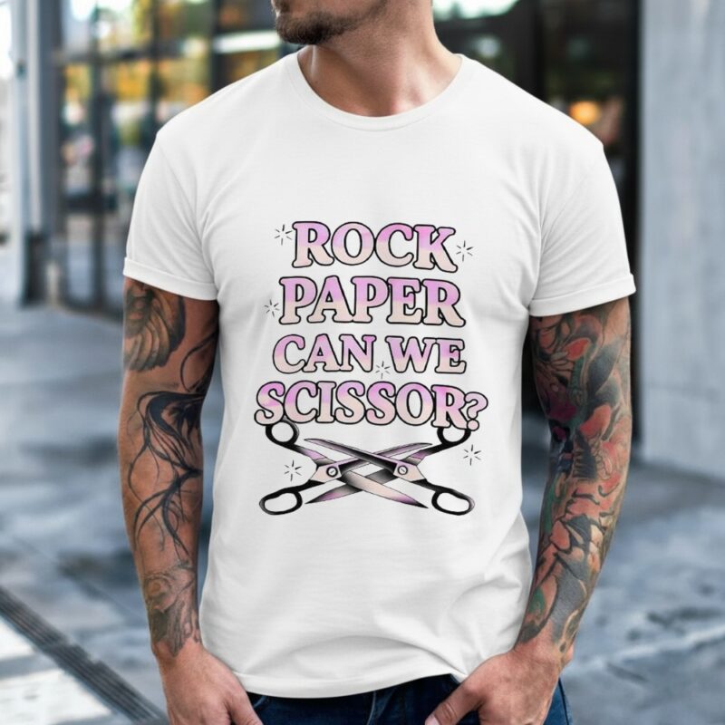 Rock paper can we scissor lesbian_Classic Men's T-Shirt