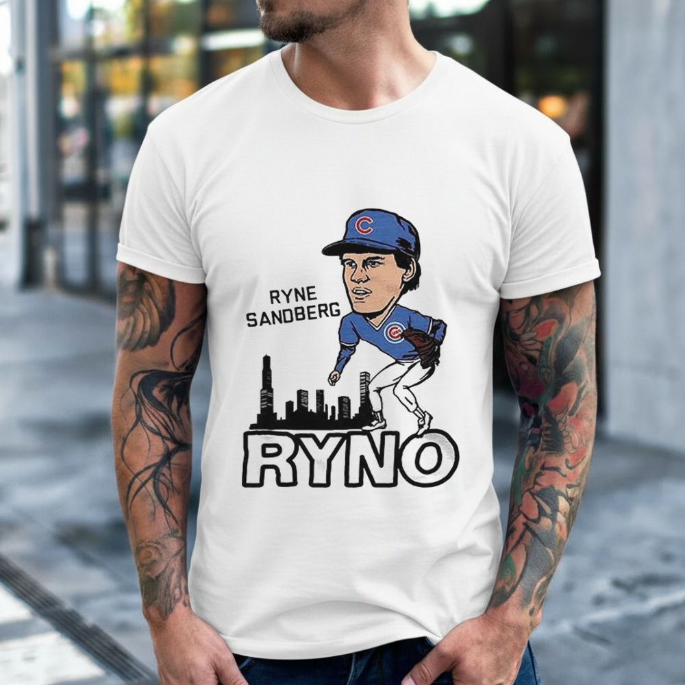 Ryne Sandberg Ryno Chicago Cubs Baseball Caricatures Shirt