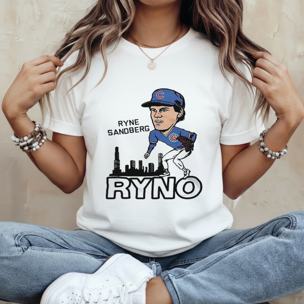 Ryne Sandberg Ryno Chicago Cubs Baseball Caricatures Shirt
