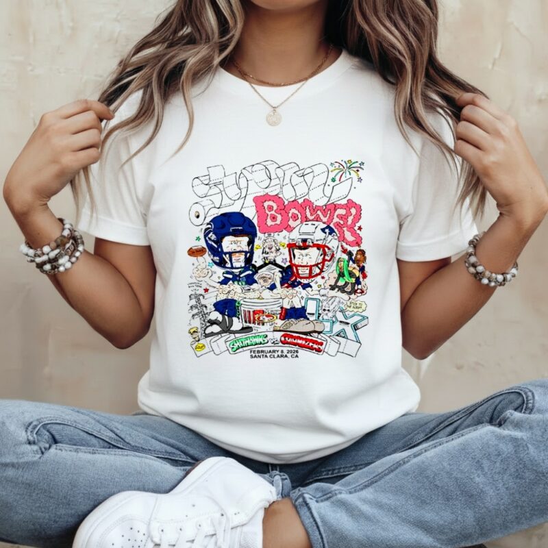 Shithawks vs Colonizers Super Bowel 2026 caricature_Classic Women's T-Shirt
