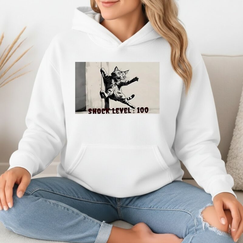 Shocked Cat Shock Level 100_Hoodie