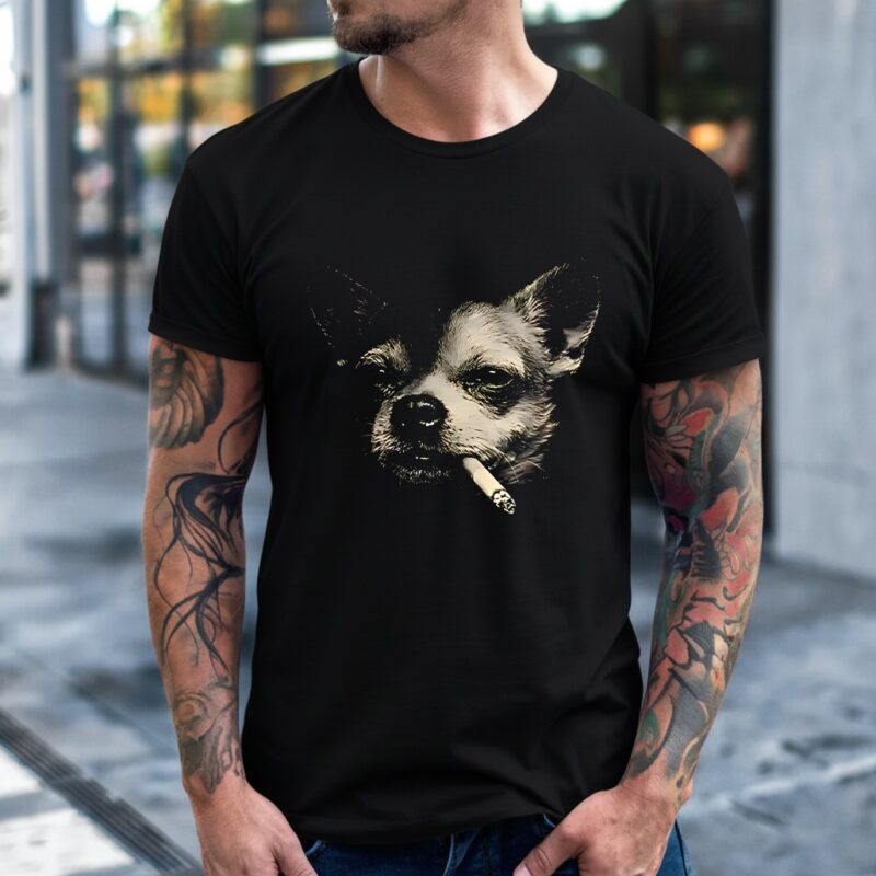 Smoking Chihuahua meme_T-Shirt