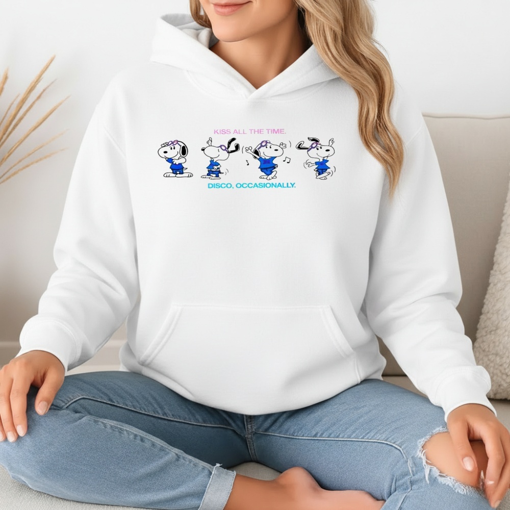 Snoopy & Belle Kiss All the Time Disco Occasionally Shirt