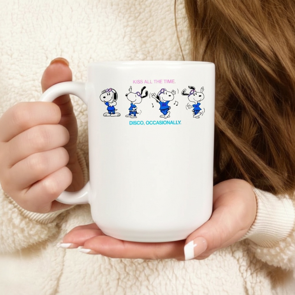 Snoopy & Belle Kiss All the Time Disco Occasionally Shirt