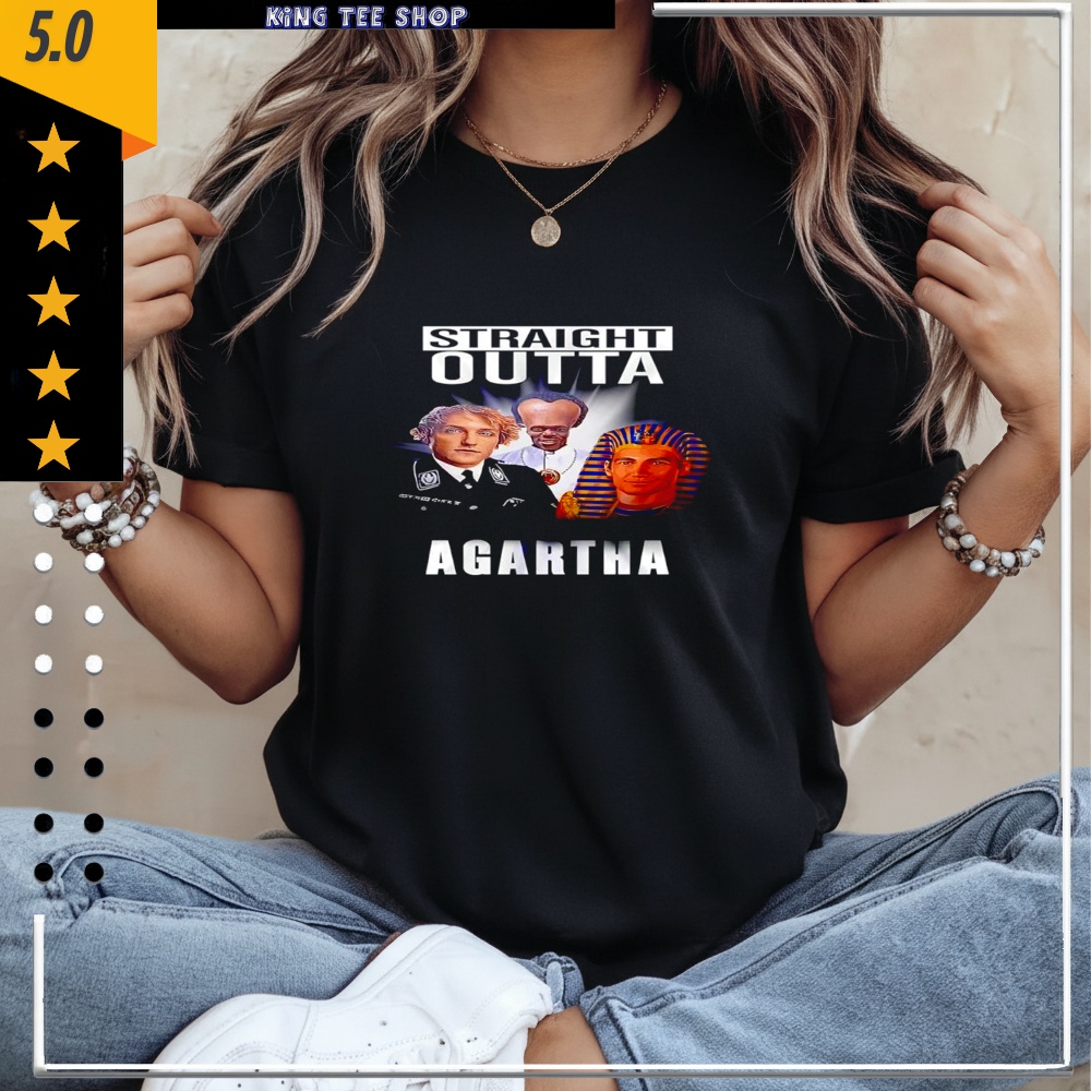 Straight Outta Agartha History Conspiracy Ancient Civilization Parody Graphic Shirt