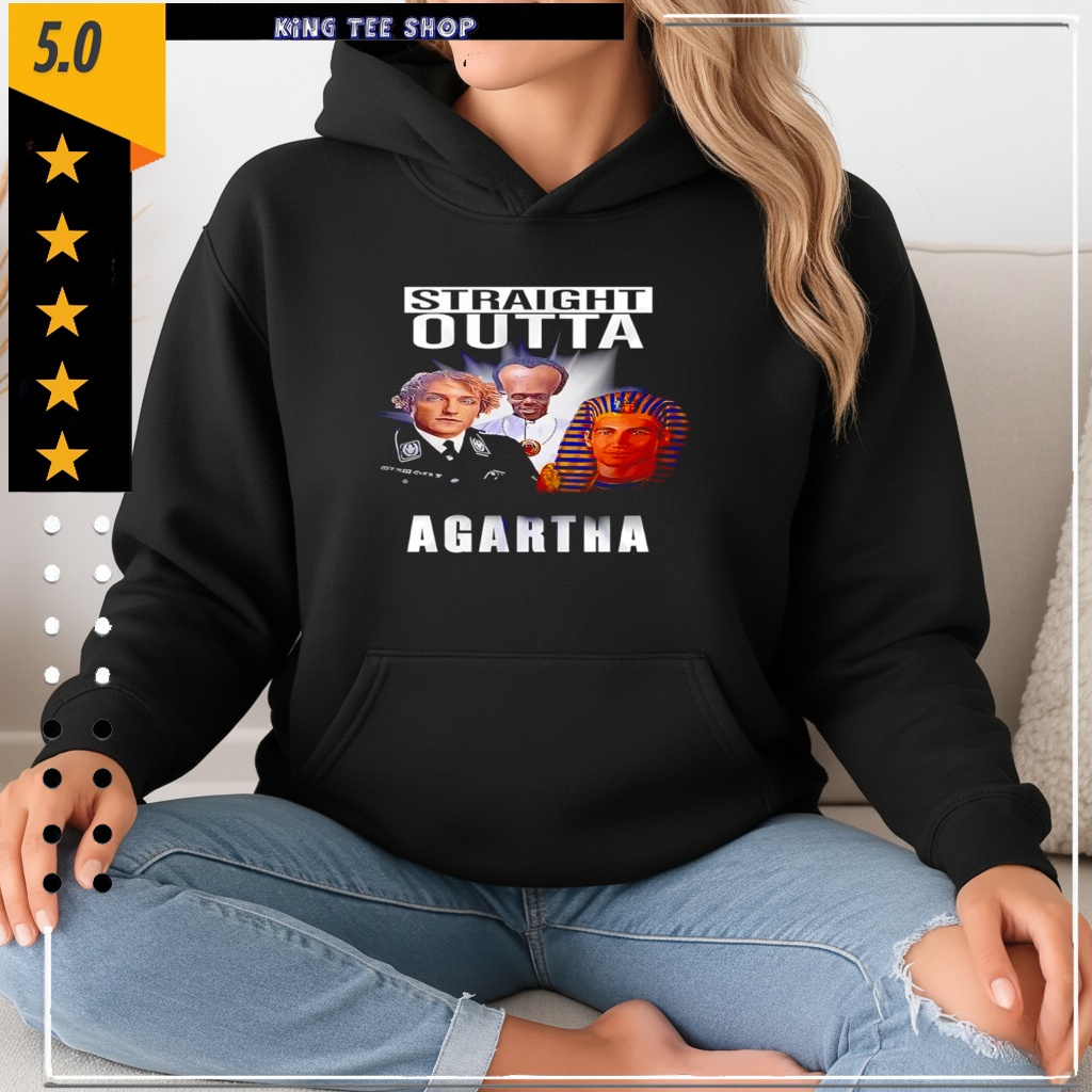 Straight Outta Agartha History Conspiracy Ancient Civilization Parody Graphic Shirt