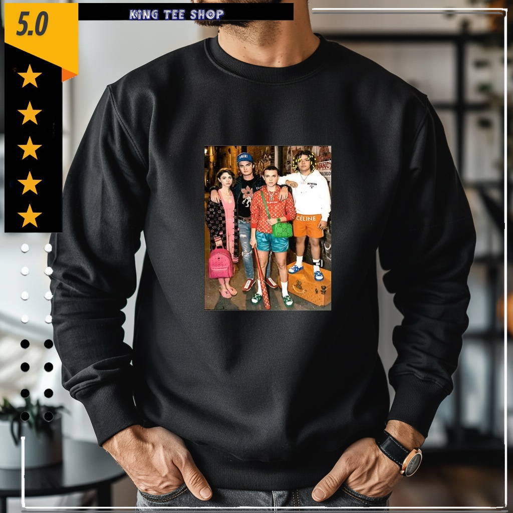 Stranger Things actors magazine cover retro shirt