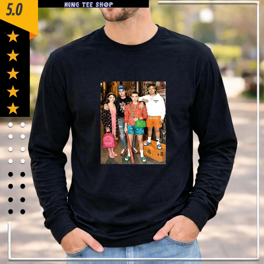 Stranger Things actors magazine cover retro shirt