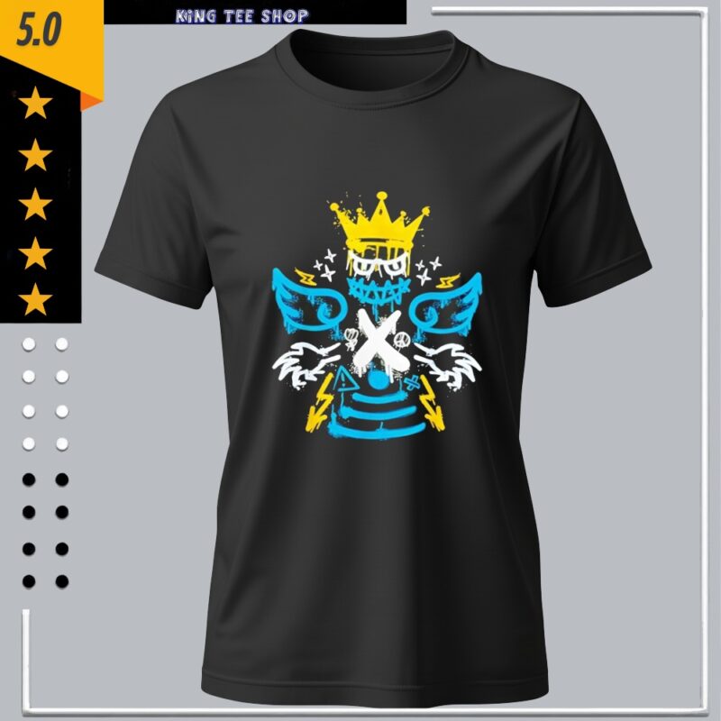 Streetwear Retro Gamma Blue Matching_Classic Women's T-Shirt