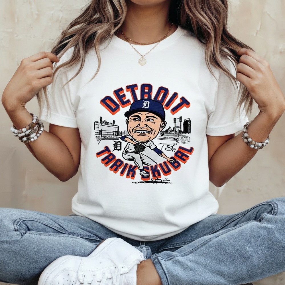Tarik Skubal Detroit Tigers Baseball Caricatures Shirt