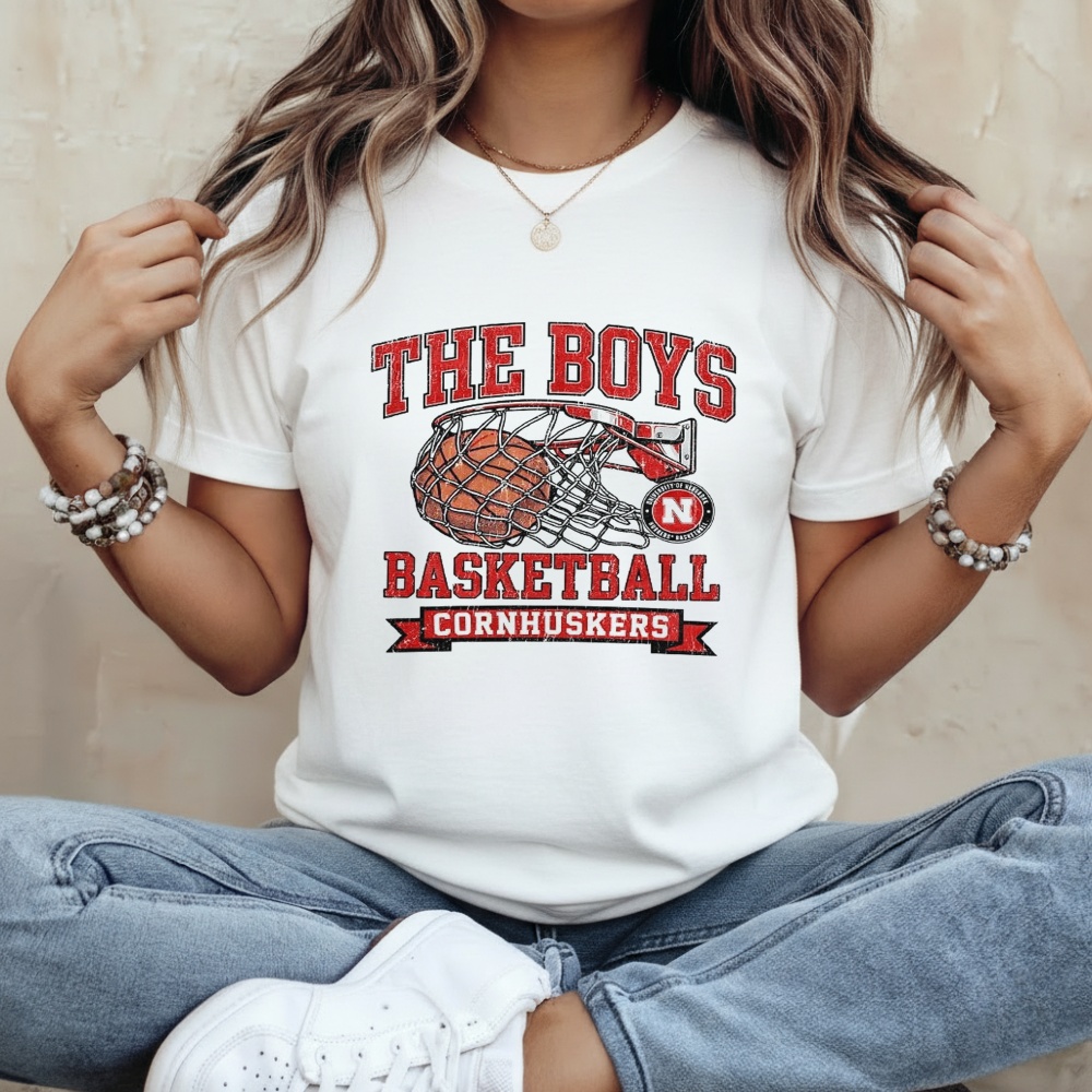The Boys Basketball Cornhuskers Logo Shirt