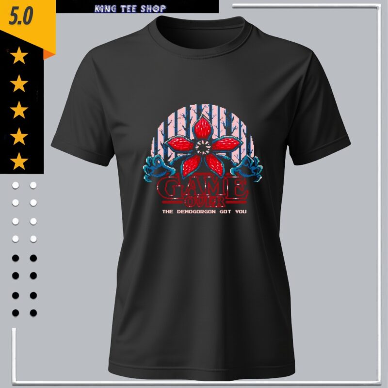 The Demogorgon got you Stranger Things Game Over pixel art_Classic Women's T-Shirt