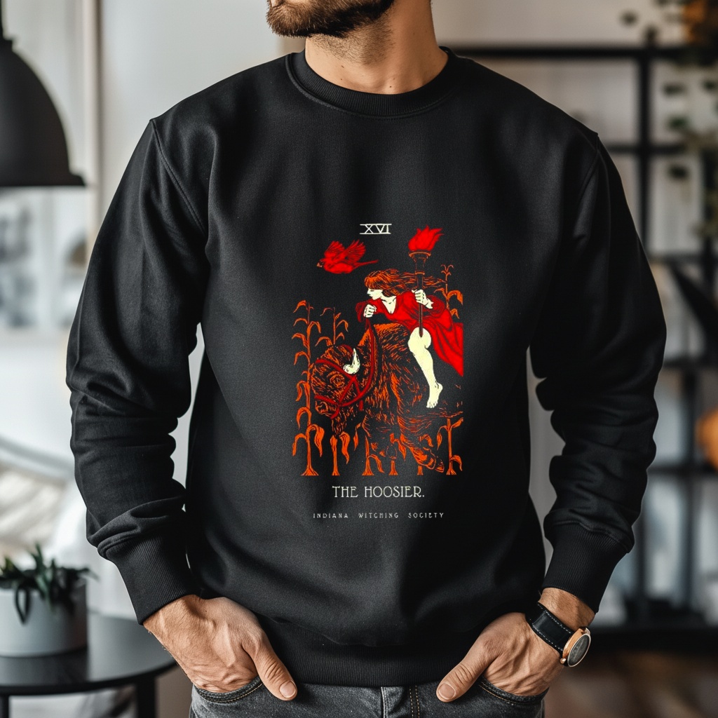 The Hoosier Indiana Witching Society XVI Tarot Card shirt