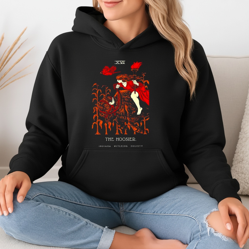 The Hoosier Indiana Witching Society XVI Tarot Card shirt