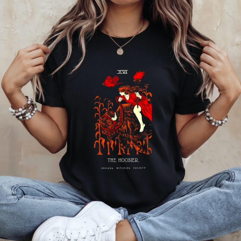 The Hoosier Indiana witching society XVI Tarot card_Ladies T-Shirt