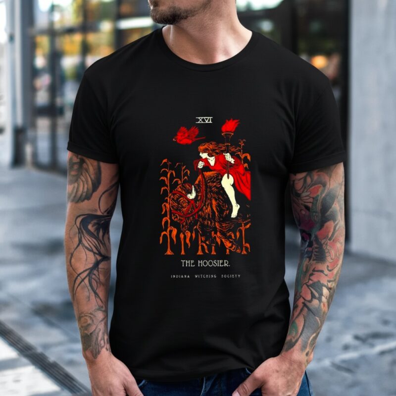 The Hoosier Indiana witching society XVI Tarot card_T-Shirt