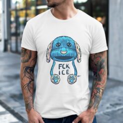 Travis Knight “FUCK ICE” Blue Beanie Shirt