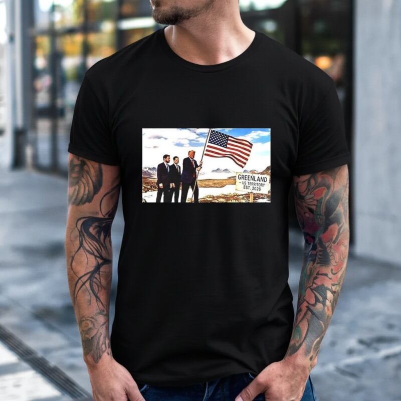 Trump Greenland US Territory est 2026 caricature_T-Shirt