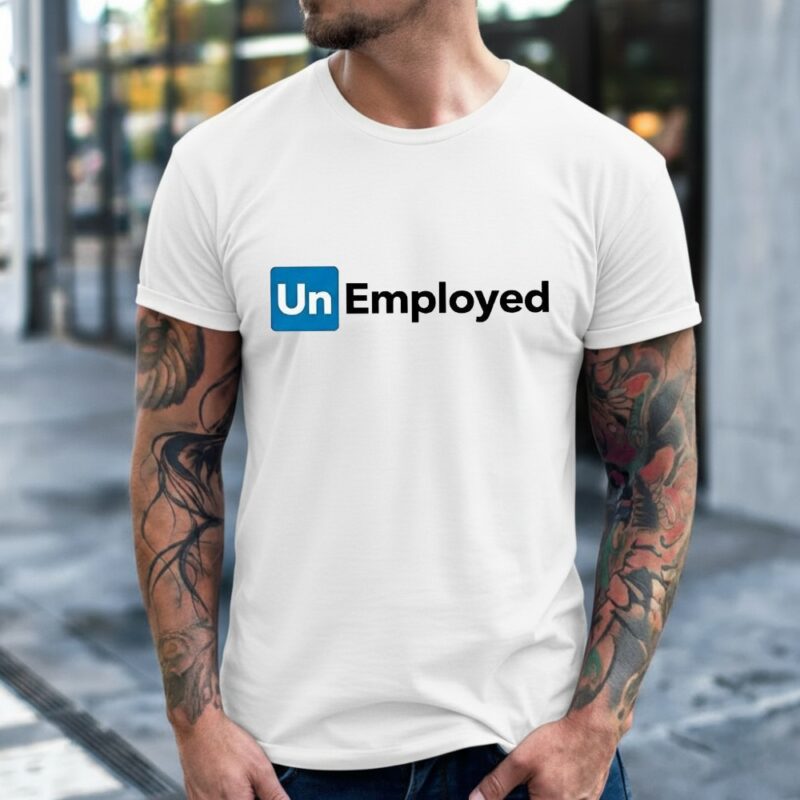 Un Employed Unemployed logo_Classic Men's T-Shirt