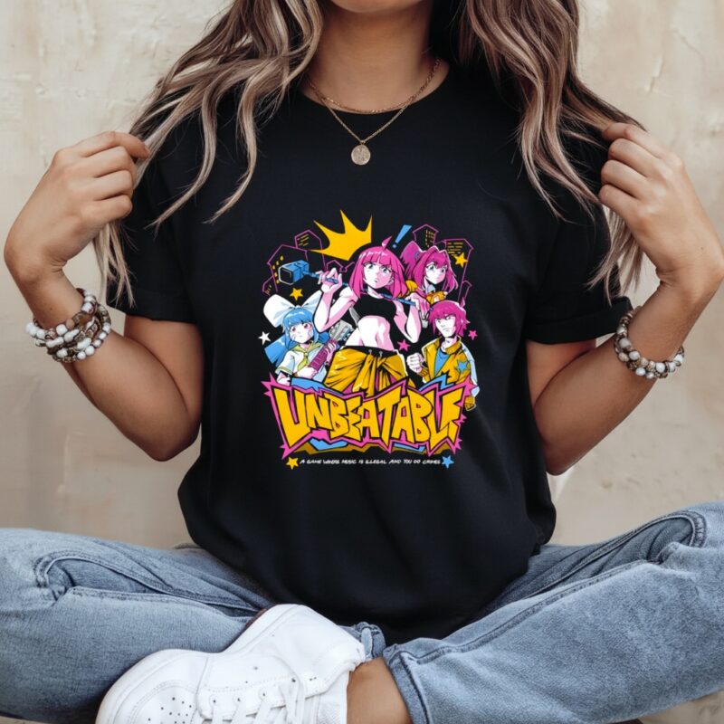 Unbeatable A Game Where Music Is Illegal And You Do Crimes_Ladies T-Shirt
